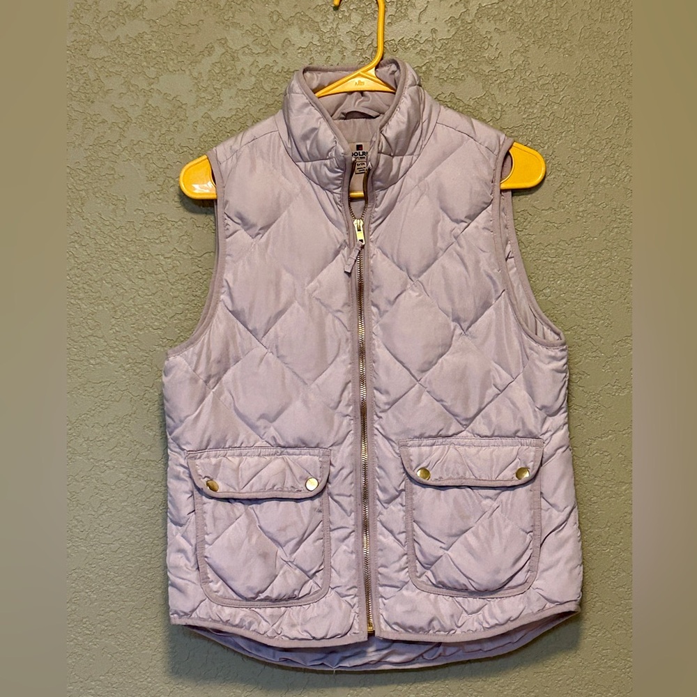 Woolrich Womens Quilted Puffer Vest Duck Down Fill Ivory/ Cream Size Small EUC